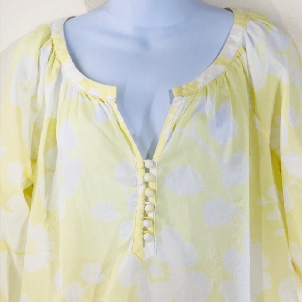 SOLD CAbi Ebroidered Smocked Blouse Size Medium - Picture 3 of 4